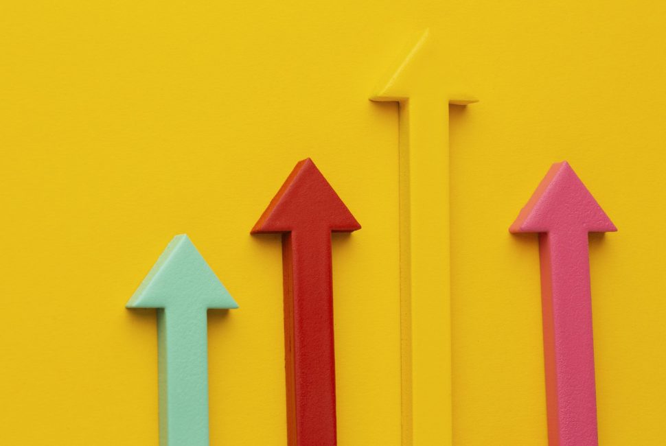 top-view-statistics-presentation-with-arrow