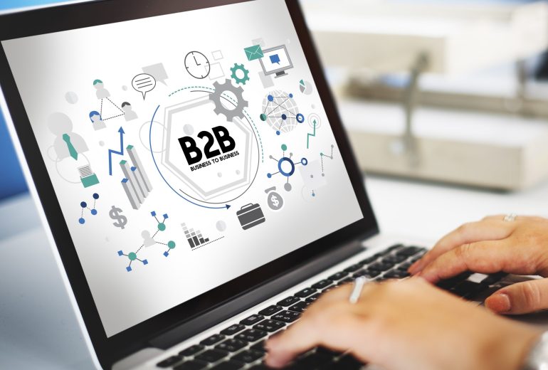 B2B Business to Business Corporate Connection Partnership Concep