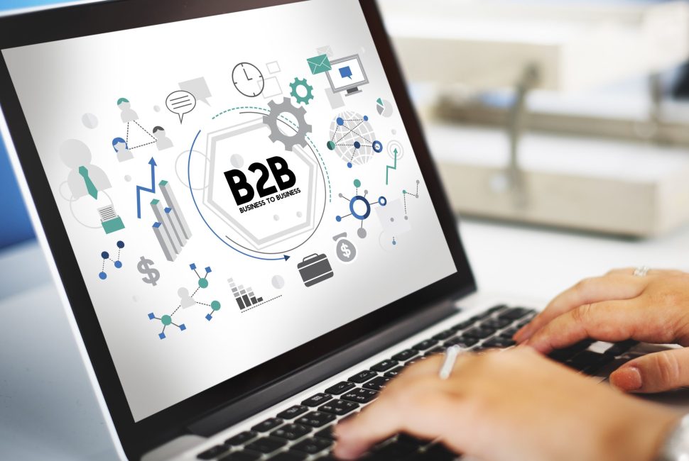 B2B Business to Business Corporate Connection Partnership Concep